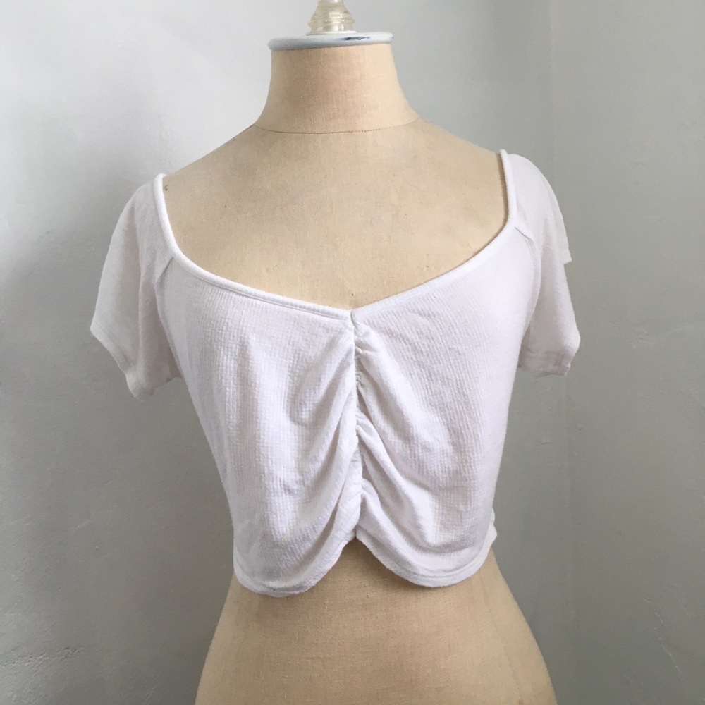 Soft white cropped top